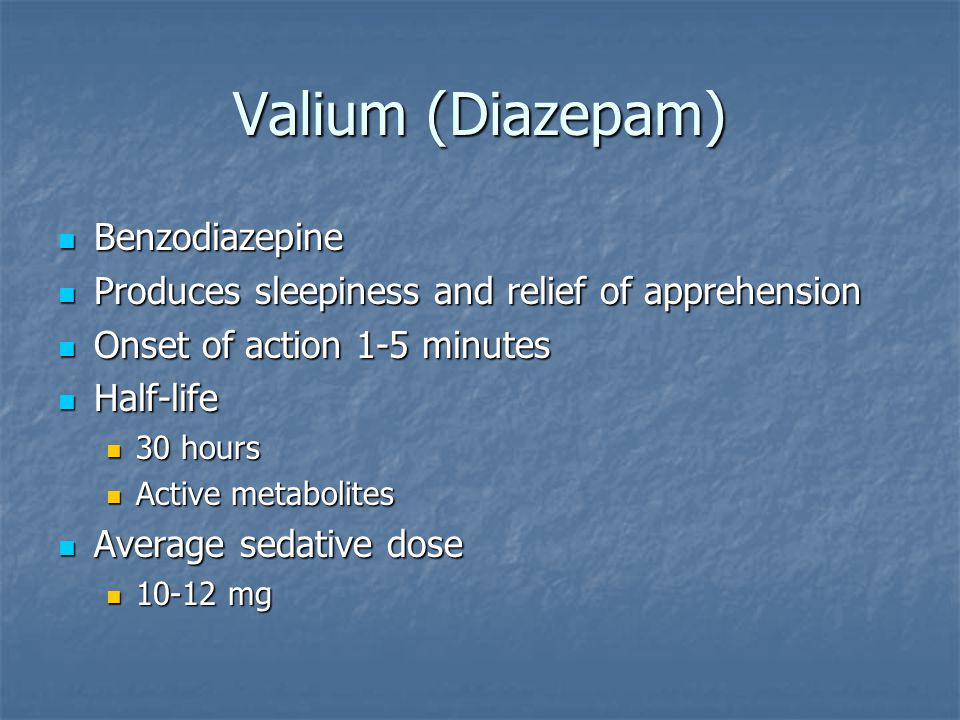 20 mg valium for sedation
